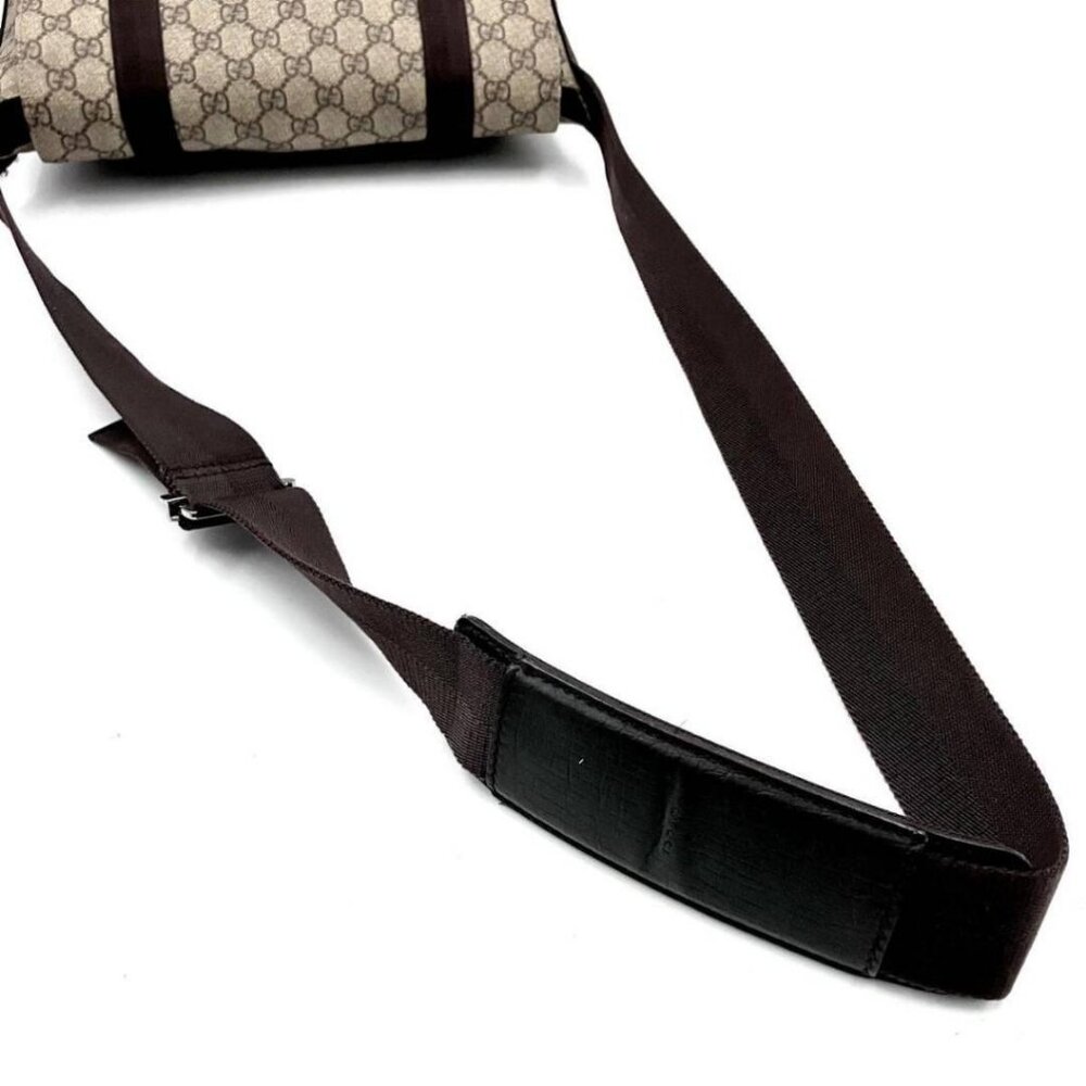 Authentic Gucci GG Supreme Web Canvas Sherry Messenger Bag Monogram Flap Tote - Picture 14 of 15